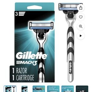 5 for $15 ✨ Gillette Mach 3 Razor